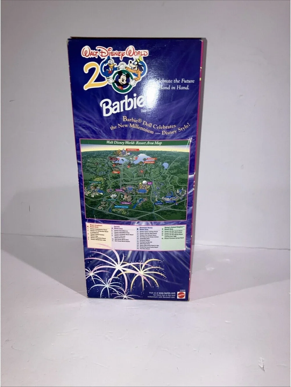 Barbie Walt Disney World 2000 #22939 Doll The New Millennium Theme Park NEW